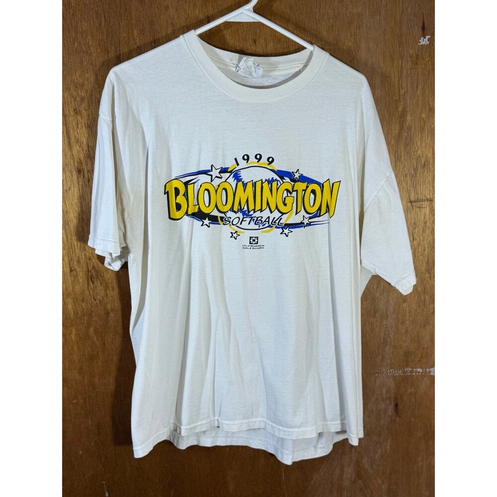 Vintage 1999 Bloomington Indiana Softball Shirt Jerzees XL‎